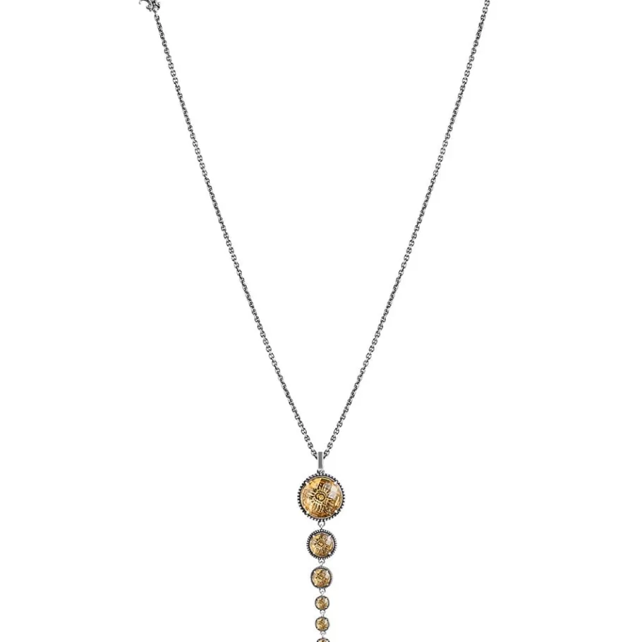 Ellius Jewelry Agnes Necklace With Graduated Stone Pendant Outlet