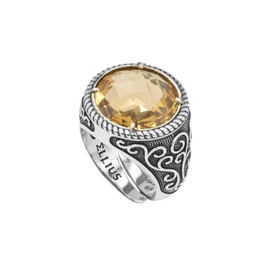 Ellius Jewelry Citrine Colored Stone Ring Clearance