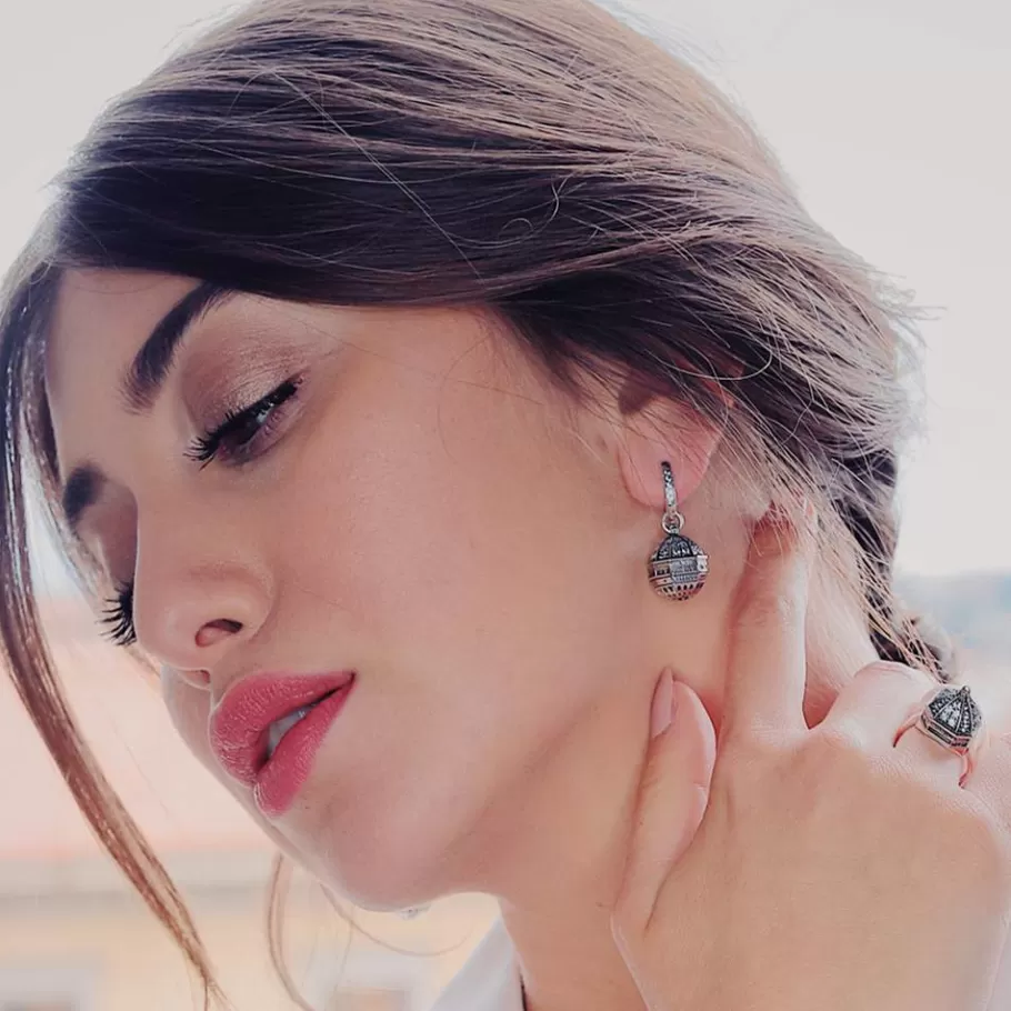 Ellius Jewelry Dome Earrings St. Rufino | Assisi Fashion