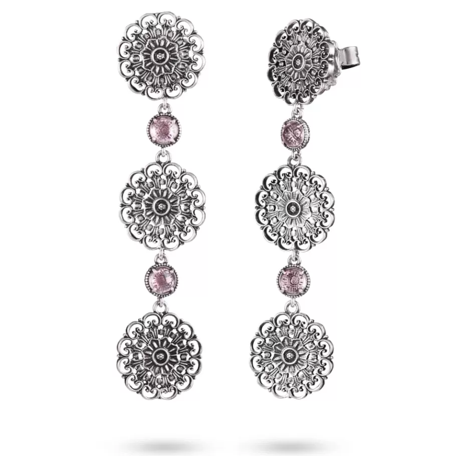 Ellius Jewelry Floral Long Earrings New