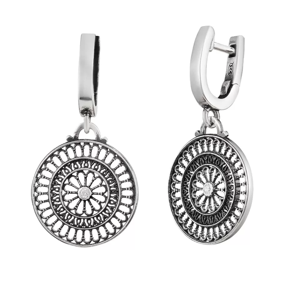 Ellius Jewelry Light Rose Window Charm Earrings | Assisi Cheap