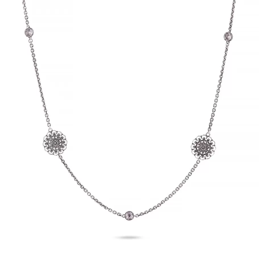 Ellius Jewelry Long Floral Necklace Clearance