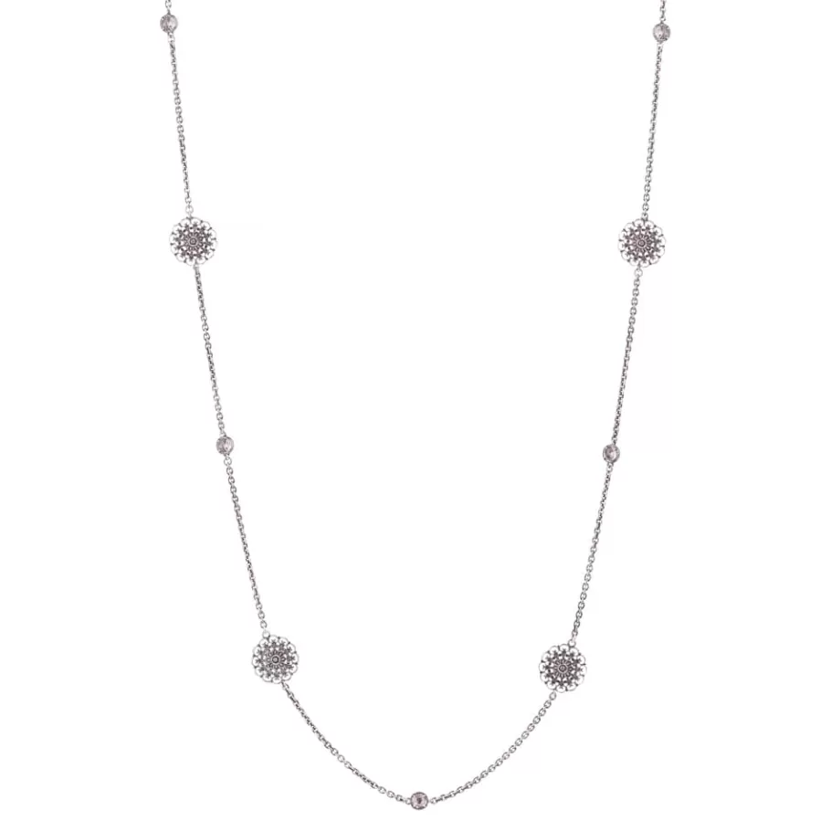 Ellius Jewelry Long Floral Necklace Clearance