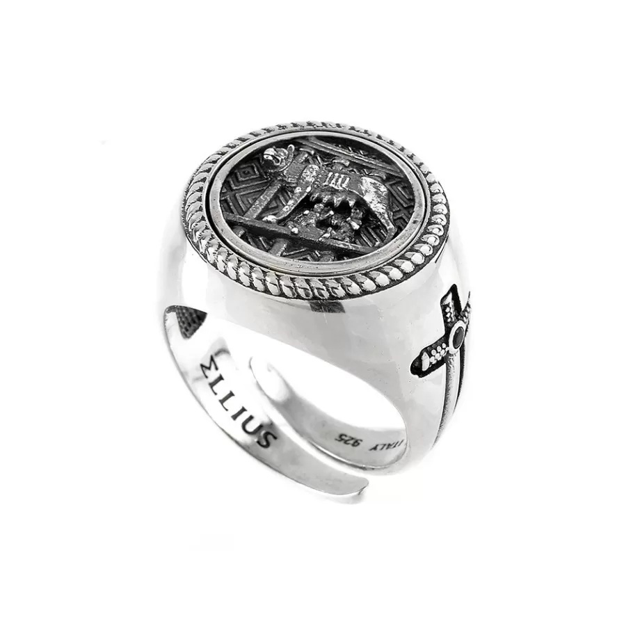 Ellius Jewelry Lupa Capitolina Round Ring Discount