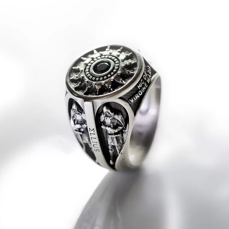 Ellius Jewelry Men'S Nativity Ring With Templar Guardians Sale