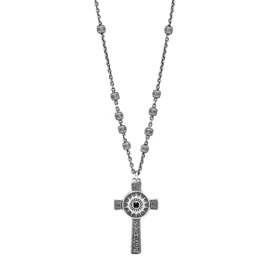 Ellius Jewelry Men'S Nativity Rosary With Cross And Face Fashion