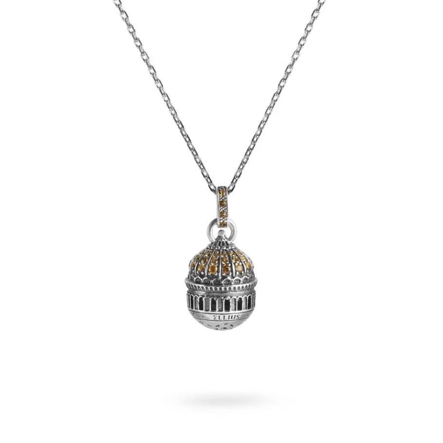 Ellius Jewelry Minimal Dome Necklace Christ The Savior | Moscow Fashion