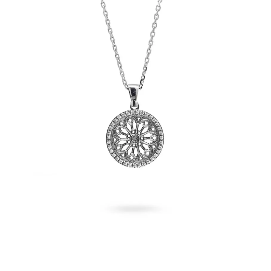 Ellius Jewelry Minimal Rose Window Necklace | Florence Store