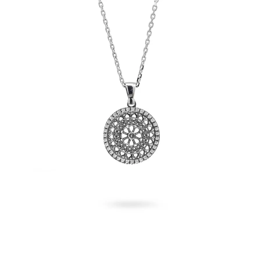 Ellius Jewelry Minimal Rose Window Necklace S. Pietro | Tuscania Clearance