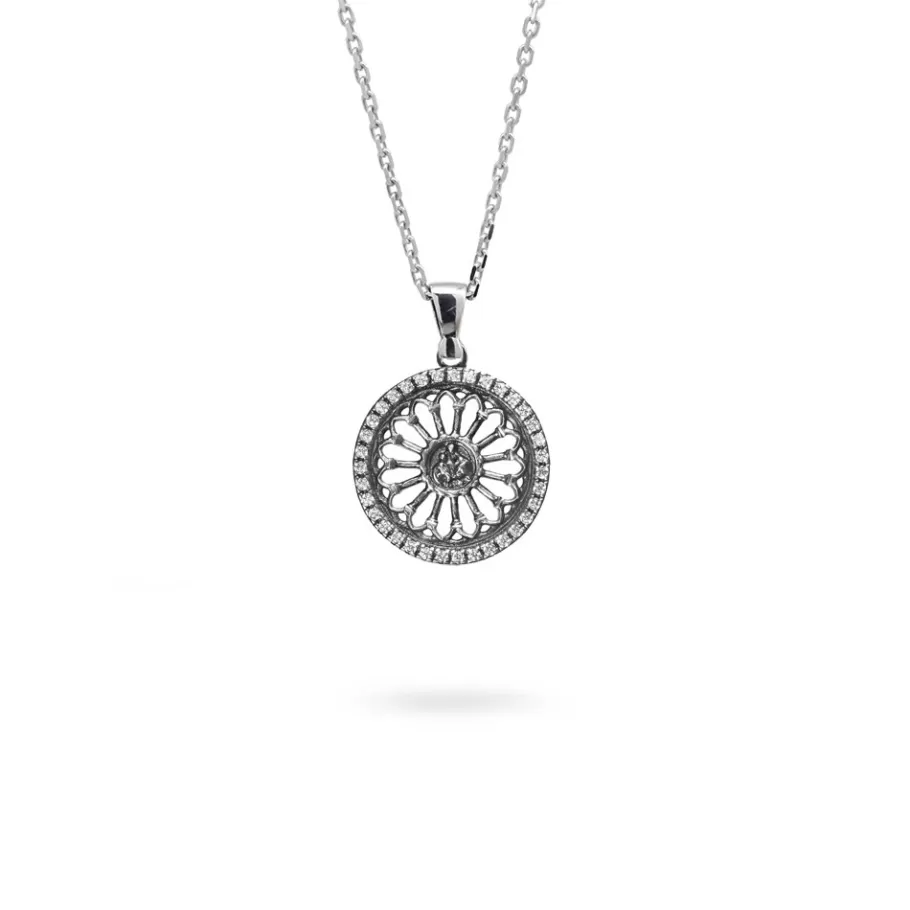 Ellius Jewelry Minimal Rose Window Necklace San Lorenzo | Genova Store