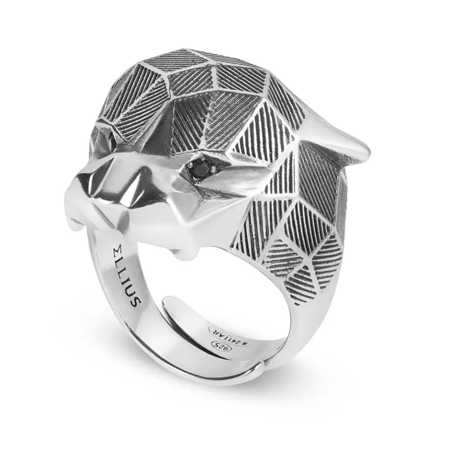 Ellius Jewelry Panther Faceted Ring Store