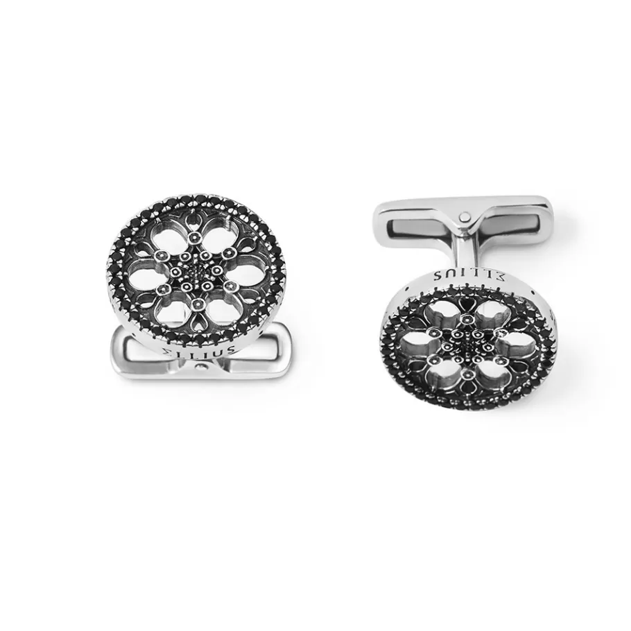 Ellius Jewelry Rose Window Cufflinks Synagogue | Trieste Clearance