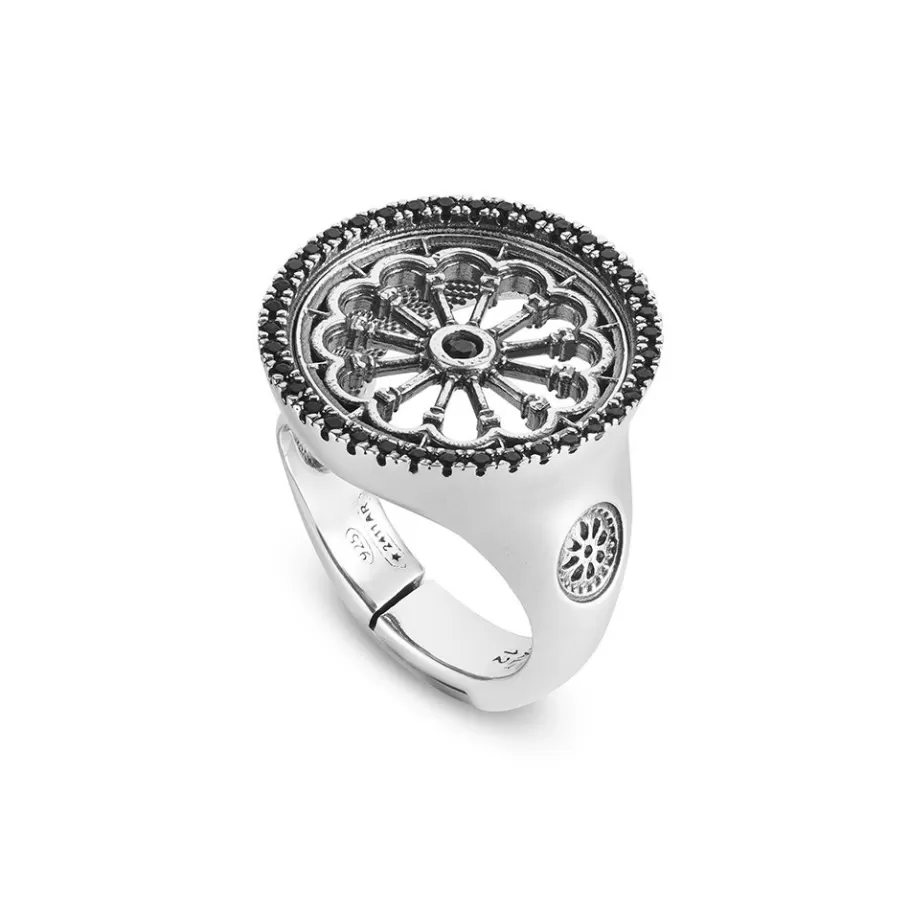 Ellius Jewelry Rose Window Ring Maria S.S Assunta | Reggio Calabria Shop