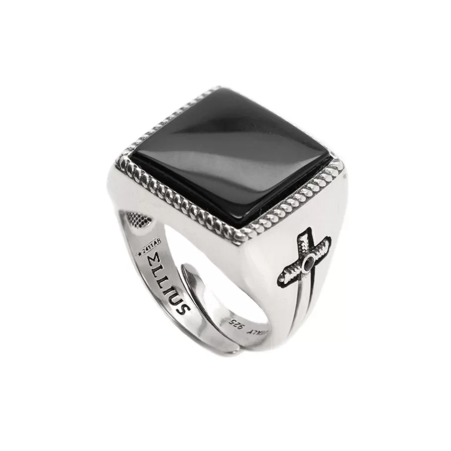 Ellius Jewelry Square Gem Ring Hot