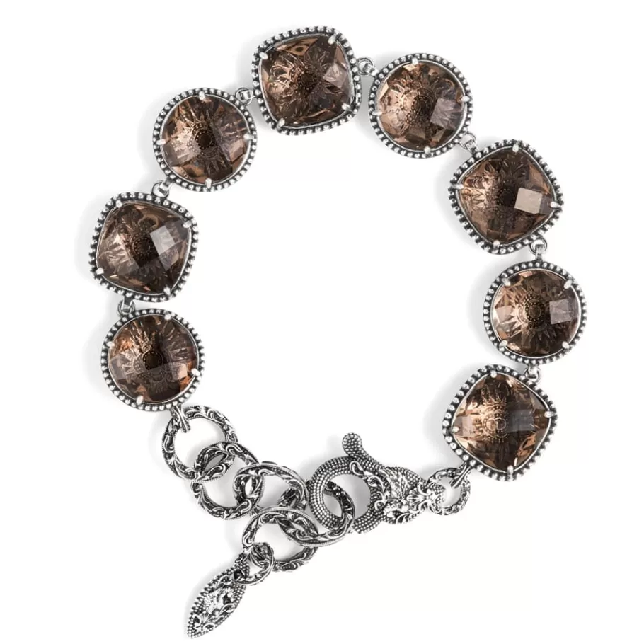 Ellius Jewelry Volute Bracelet With Smoke Stones Best Sale