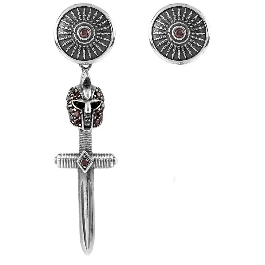 Ellius Jewelry Women'S Asymmetrical Gladiator Armor Earrings Hot