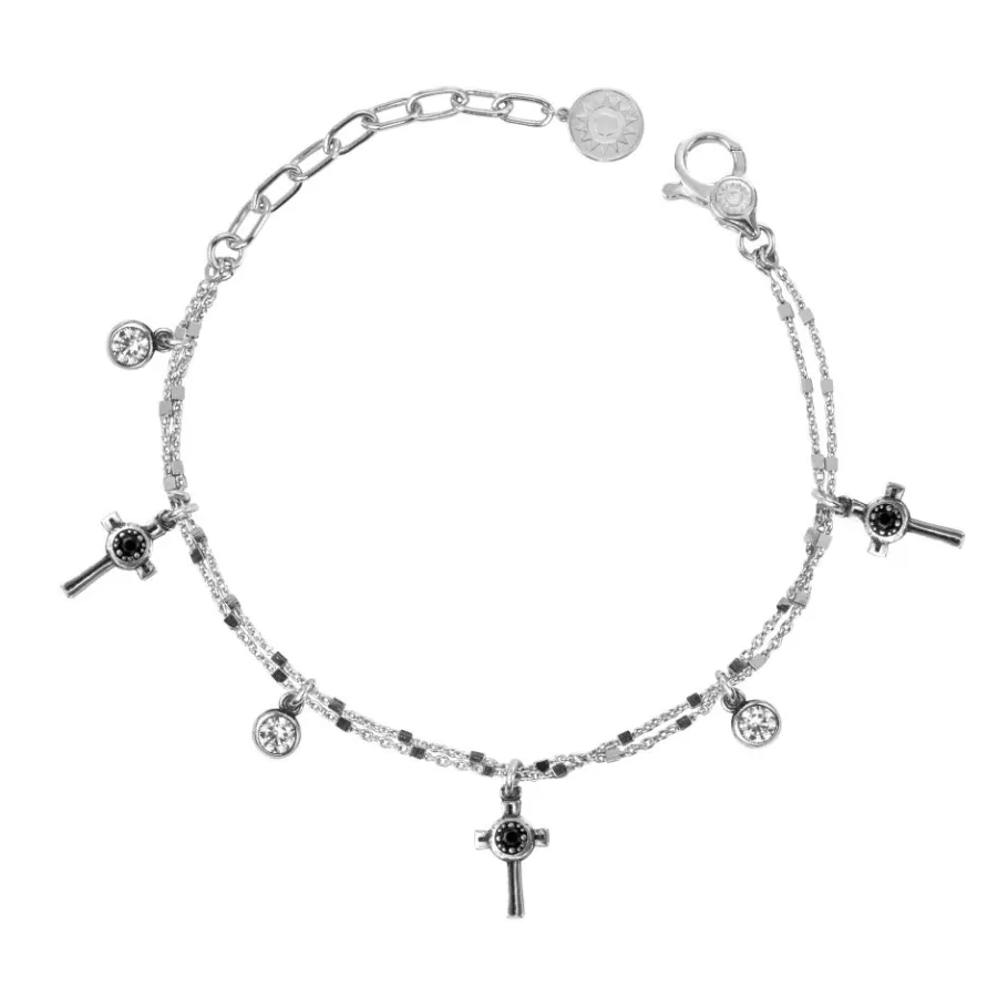 Ellius Jewelry Women'S Nativity Three Crosses Bracelet Clearance