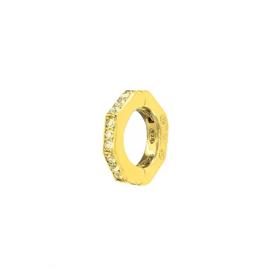 Ellius Jewelry Women'S Single Octagonal Earring | Solaris Fashion