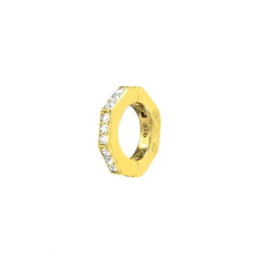 Ellius Jewelry Women'S Single Octagonal Earring | Solaris Fashion